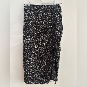 URBAN Romantics Black and Cream Printed Maxi Skirt